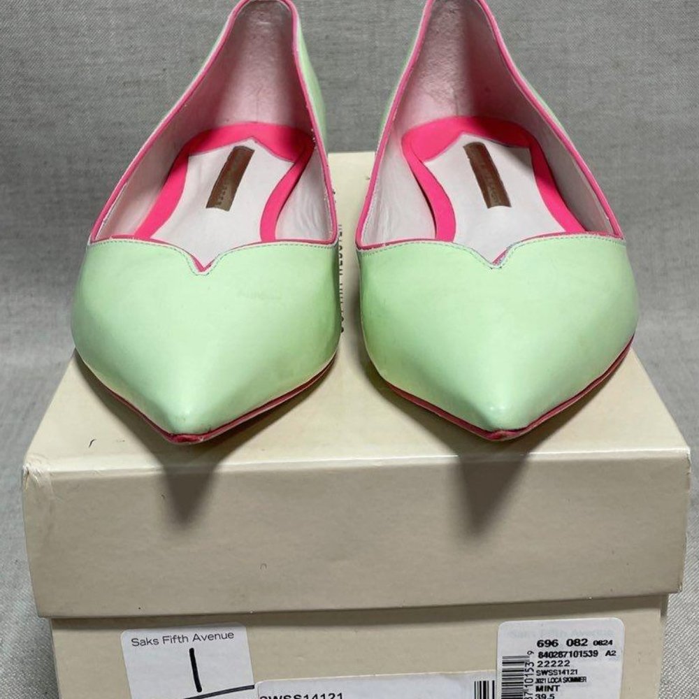Sophia Webster US Mint Green Loca  Flats Size: EU 39.5